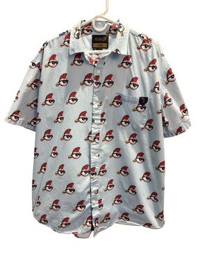 Baseballism Major League Wild Thing Vaughn Shirt XL Mohawk Logo Button Up